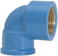 JOELHO 90° PVC SOLDÁVEL C/BUCHA LATÃO - 25MM X 3/4''