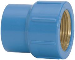 LUVA PVC SOLDÁVEL C/BUCHA LATÃO - 20MM X 1/2''