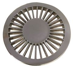 GRELHA REDONDA RADIAL CROMADA - 150MM