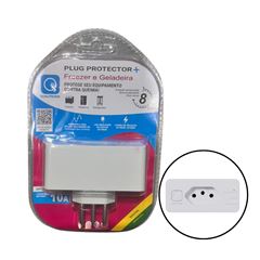 PLUG PROTETOR 3 PINOS GELADEIRA/FREEZER BIVOLT BRANCO