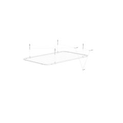 VARAL DE CHAO C/ABAS 120X56X80 BRANCO
