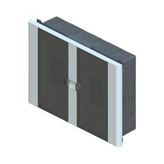 QUADRO DE DISTRIBUIÇÃO PRETO TAMPA FUMÊ - 16 DISJUNTORES DIN