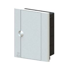 QUADRO DE DISTRIBUIÇÃO PRETO TAMPA BRANCA - 8 DISJUNTORES DIN