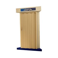 PORTA SANFONADA INOVA BEGE - 2,10M X 80CM