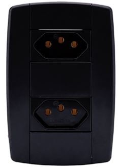 CONJUNTO TOMADAS 10A 250V~ SEPARADAS MONOBLOCO ILUMI LEV PRETA