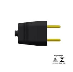 PINO BIPOLAR 2P 20A 250V PRETO C/10 PEÇAS