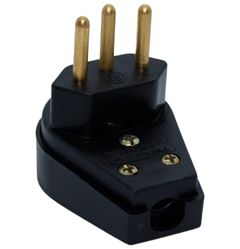 PINO PRENSA CABO GIGANTE 2P+T 10A 250V PRETO C/10 PÇS