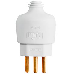 PINO ROBUSTO 2P+T 20A 250V~ BRANCO C/10 PÇS