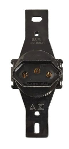 CONDULETE TOMADA REDONDA 2P+T 20A 250V~ S/ PLACA EMBUTIR PRETO
