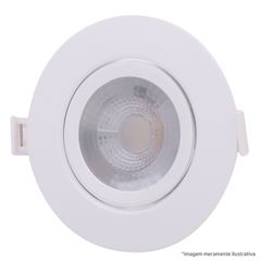 SPOT LED EMBUTIR 6W BIVOLT 3.000K REDONDO MR16 –BRANCO
