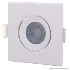 SPOT LED EMBUTIR QUADRADO BIVOLT 3.000K 3WBRANCO