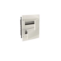CAIXA VISION DE EMBUTIR COM PORTA BRANCA PARA 24 DISJUNTORES DIN OU 18 DISJUNTORES NEMA . VD24P
