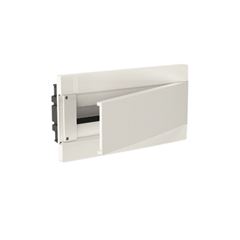 CAIXA VISION DE EMBUTIR COM PORTA BRANCA PARA 18 DISJUNTORES DIN OU 12 DISJUNTORES NEMA E COM 2 BARRAMENTOS DE NEUTRO OU TERRA (VD18PD)