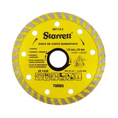 DISCO DIAMANTADO DE CORTE PORCELANATO, DIÂMETRO EXTERNO 110MM E FURO 20MM REF.