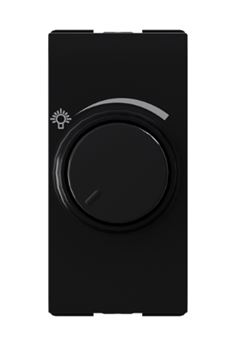 MODULO DIMMER ROTATIVO RESISTIVO LAMPADA INCANDESCENTE HALOGENA 110-125V1 PRETO MODULO 25- 300W 6