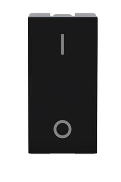 MODULO INTERRUPTOR BIPOLAR SIMPLES 16A 110- 250V 1 MODULO PRETO ORIGENN0101.2 NG