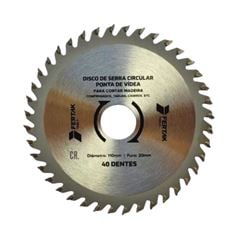 DISCO PARA SERRA CIRCULAR DE VÍDEA - 20MM X 110MM X 40 DENTES