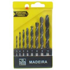 JOGO DE BROCAS PARA MADEIRA - 8 PÇS.