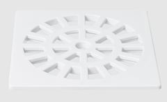 GRELHA QUADRADA PARA  CAIXA SIFONADA BRANCA - 150MM